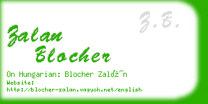 zalan blocher business card